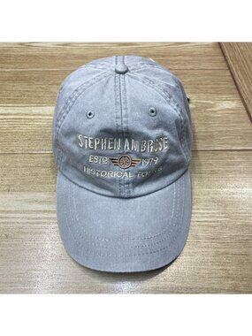 Stephen Ambrose Baseball Cap Historical Tours World War II Adams Hat Strap Back